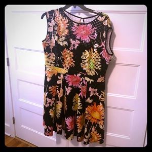 Adorable floral dress with mesh top